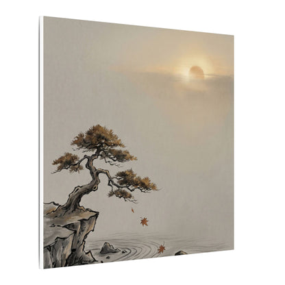 Pine Tree Canvas Art | Autumn Zen Karesansui Art