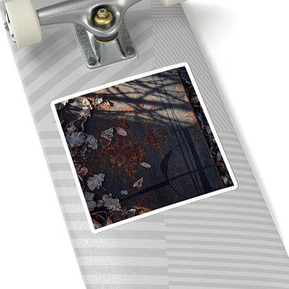 Rust Patina Sticker | Winter Dark Japandi Charcoal Ink Art Art Print