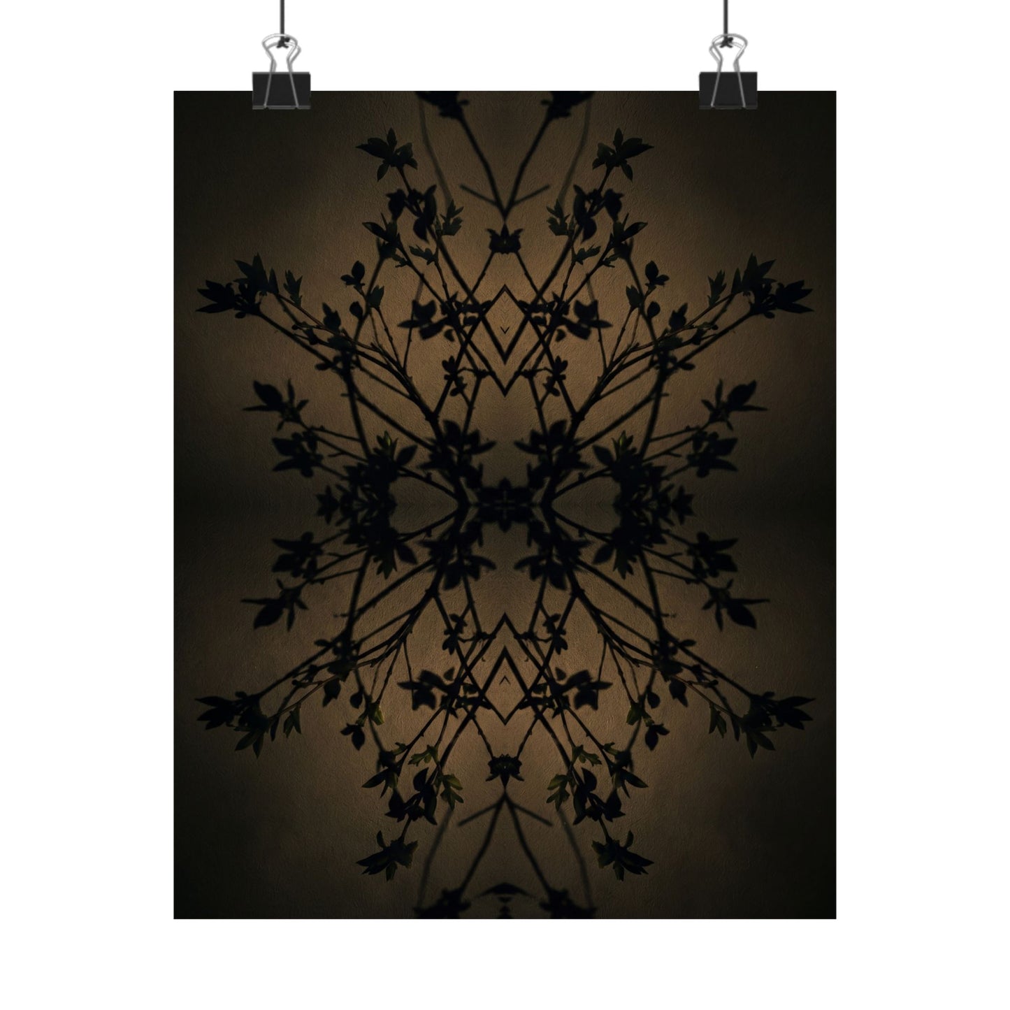 Shadow Play Wall Art Print | Spring Dark Japandi Shadow Zen Art