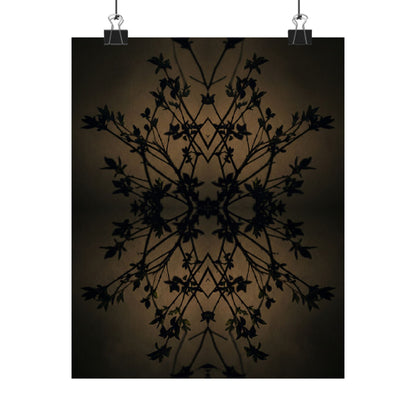 Shadow Play Wall Art Print | Spring Dark Japandi Shadow Zen Art
