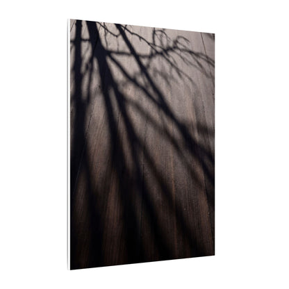 Dark Japandi Shadow Play in Dawn | Moody Minimal Canvas Art