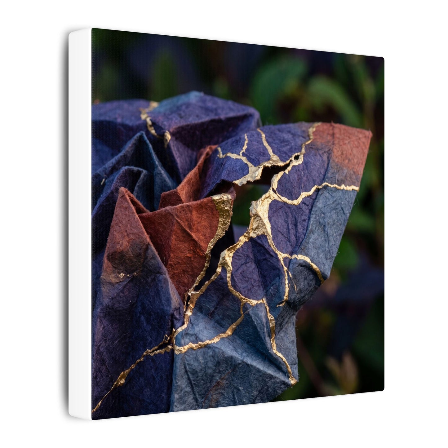 Philosophical Paper Fold Canvas Art - Gold Vein Kintsugi