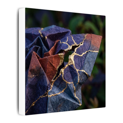 Philosophical Paper Fold Canvas Art - Gold Vein Kintsugi