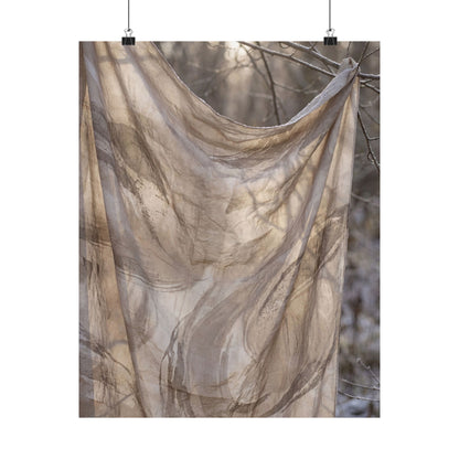 Dappled Silk Drape Wall Art Print - Japandi Ma Art Print