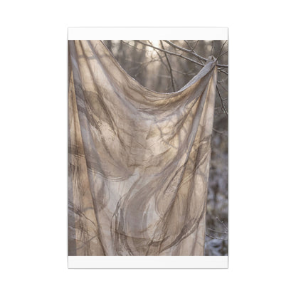 Ma Silk Drape Canvas Art - Japandi Japanese Pattern