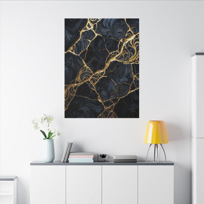 Kintsugi Gold Vein Canvas Art