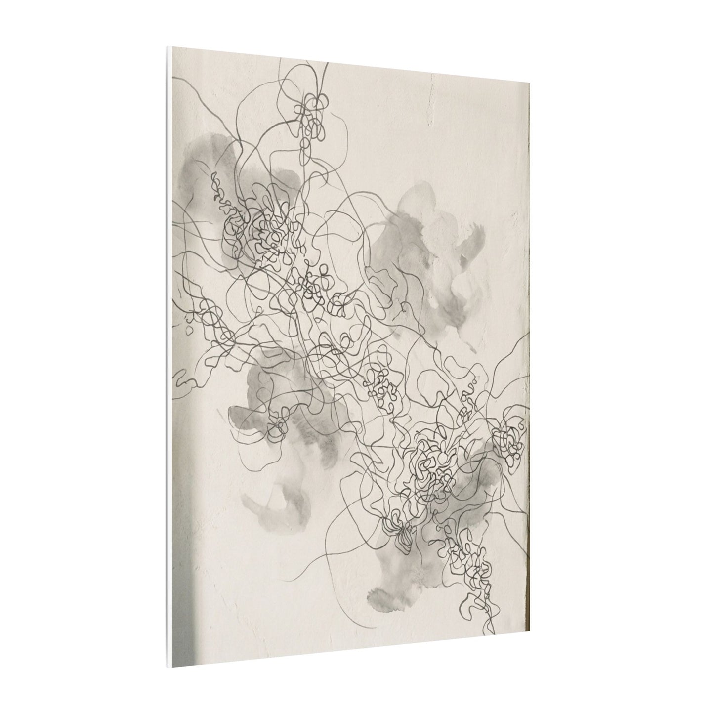 Shadow Play Spring Canvas Art | Dark Japandi Sophisticated Design
