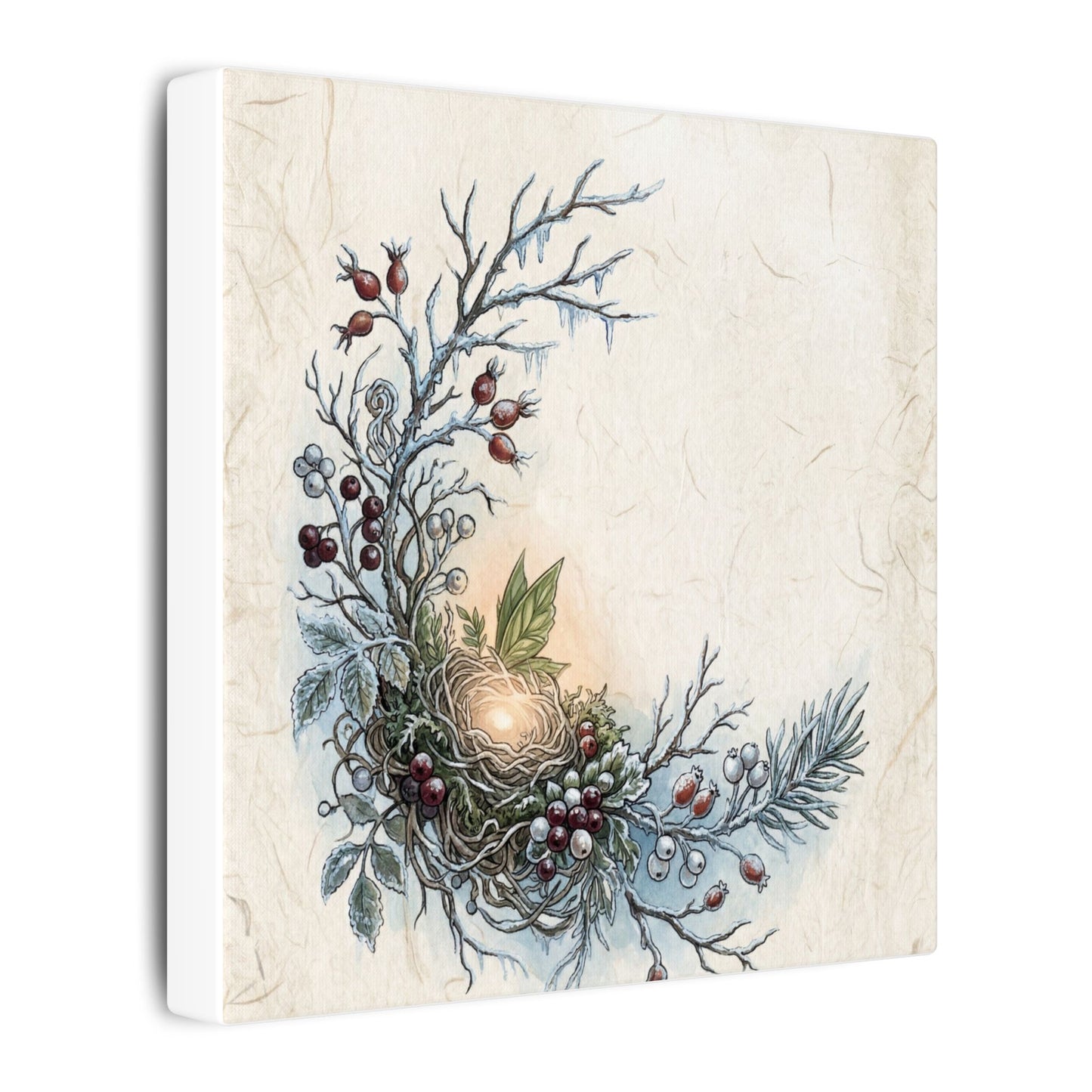 Winter Shoji Screen Forest Whimsy Canvas Art | Enchanting Decor