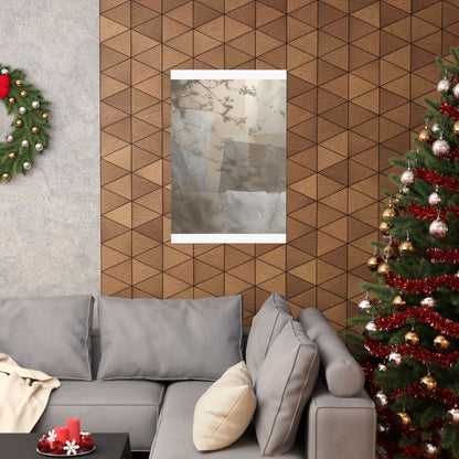 Shadow Play Winter Wall Art Print | Japandi Elegant Design