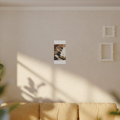 Ma River Stones Canvas Art - Kintsugi Gold Vein