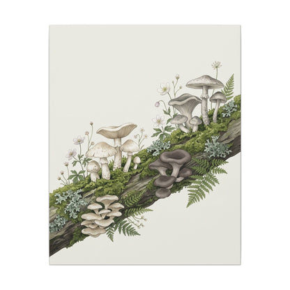 Dappled Wild Mushrooms Canvas Art - Japandi Ma