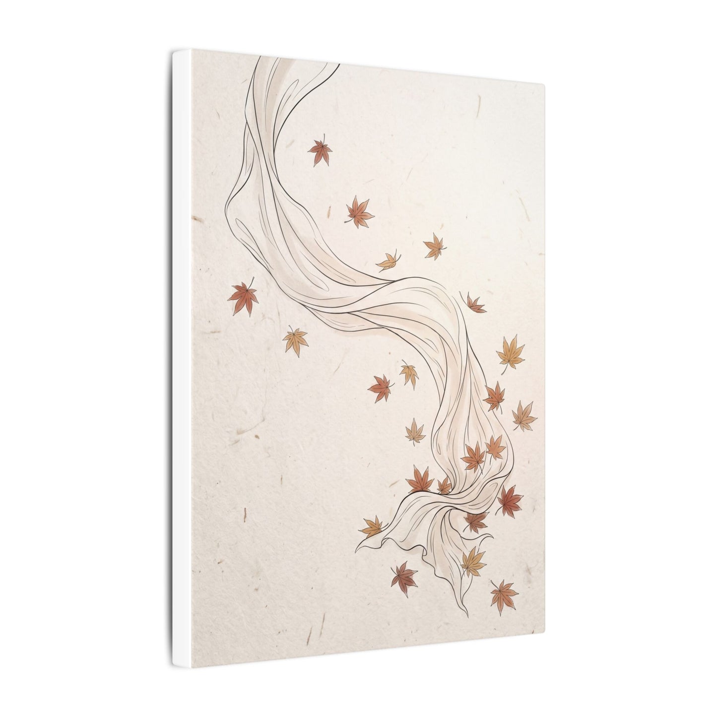 Japandi Silk Drape in Dawn | Minimal Line Canvas Art
