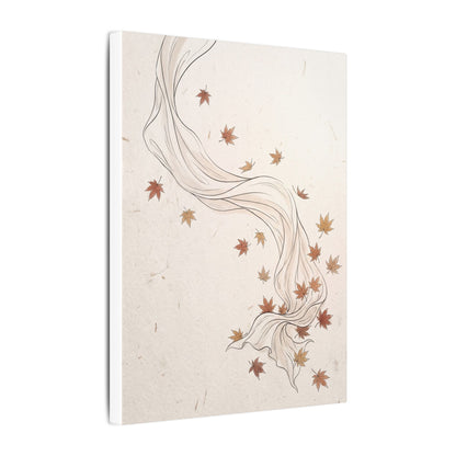 Japandi Silk Drape in Dawn | Minimal Line Canvas Art