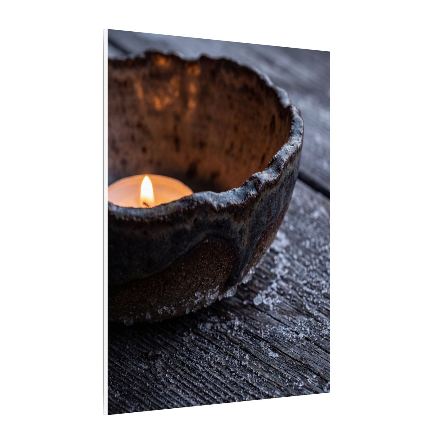 Atmospheric Ceramic Bowl Canvas Art - Moody Minimal Dark Japandi