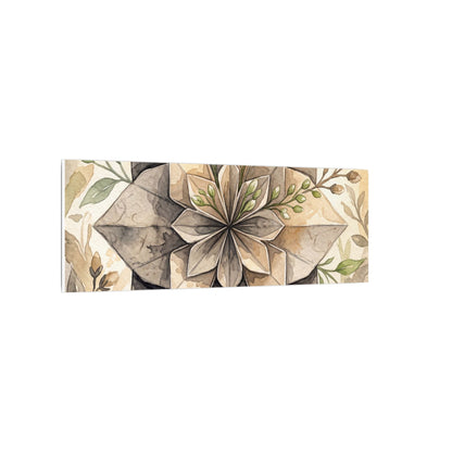 Warm Paper Fold Canvas Art - Watercolor Japandi
