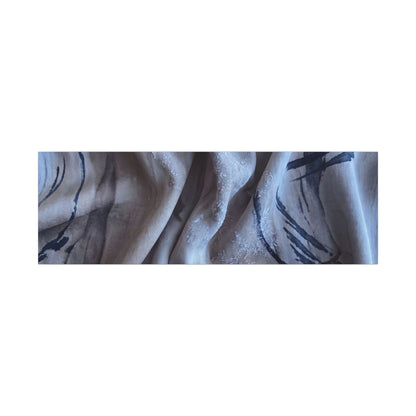 Silk Drape Winter Canvas Art | Japandi Earthy Design