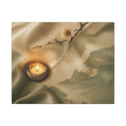 Silk Drape Japanese Pattern Canvas Art | Warm Japandi Art