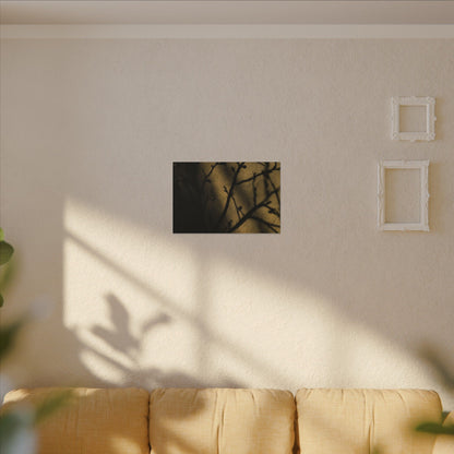 Golden Hour Shadow Play Canvas Art - Dark Japandi Seijaku