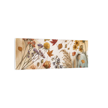 Dried Flowers Canvas Art | Autumn Japandi Watercolor Art