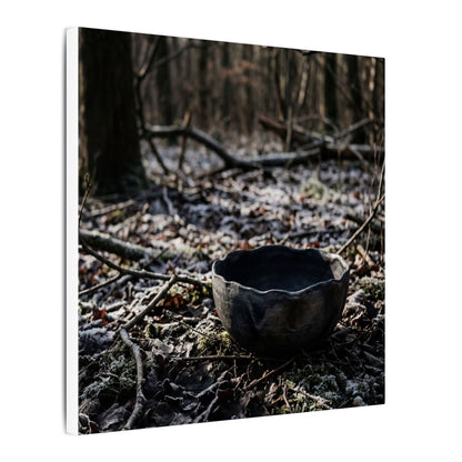 Dappled Ceramic Bowl Canvas Art - Dark Japandi Kanso