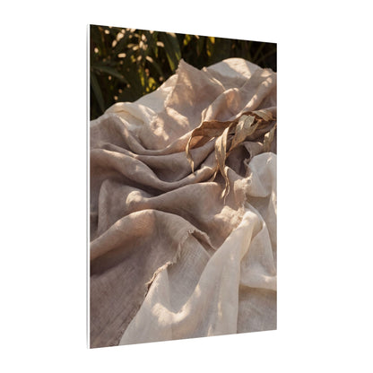 Silk Drape Summer Canvas Art | Japandi Neutral Design