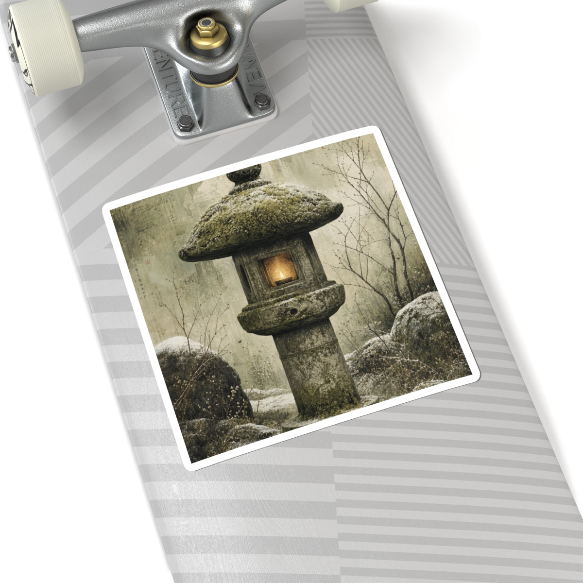 Ma Stone Lantern Sticker - Japandi Texture