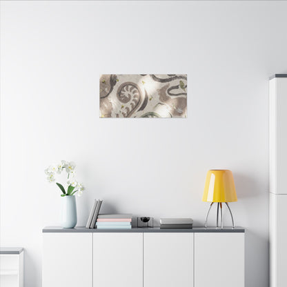Dappled Ink Brushstroke Canvas Art - Japandi Ma