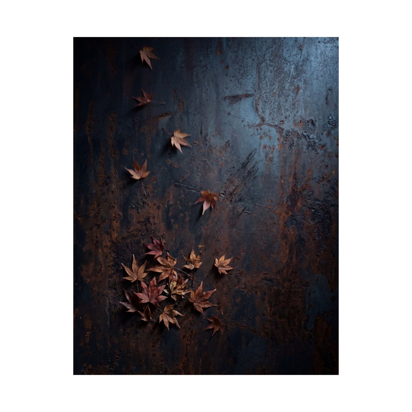 Rust Patina Wall Art Print | Autumn Dark Japandi Shadow Zen Art