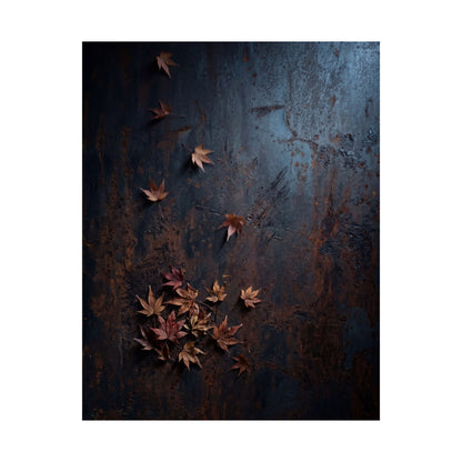 Rust Patina Wall Art Print | Autumn Dark Japandi Shadow Zen Art