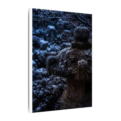 Moody Stone Lantern Canvas Art - Shadow Zen Dark Japandi