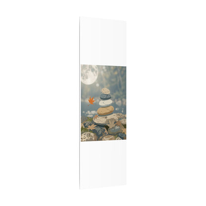 Warm River Stones Canvas Art - Japanese Pattern Japandi