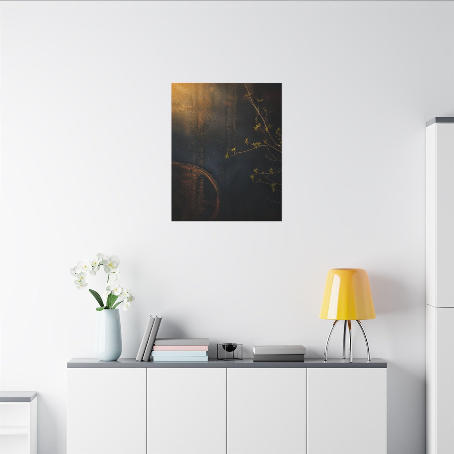 Spring Rust Patina Dark Texture Canvas Art | Moody Decor