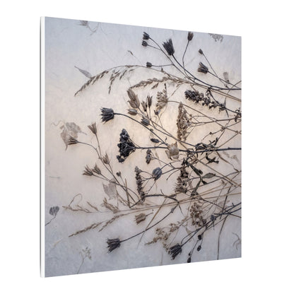 Elegant Dried Flowers Canvas Art - Japanese Pattern Japandi