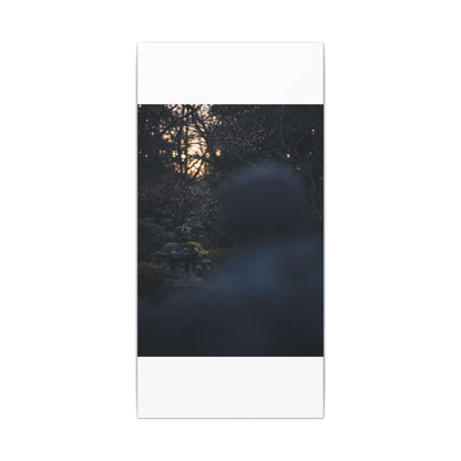 Spring Stone Lantern Moody Minimal Canvas Art | Bold Decor