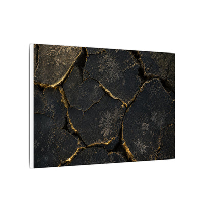 Cracked Earth Canvas Art | Winter Dark Japandi Shadow Zen Art