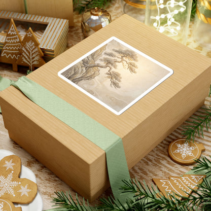 Pine Tree Winter Sticker | Japandi Warm Design