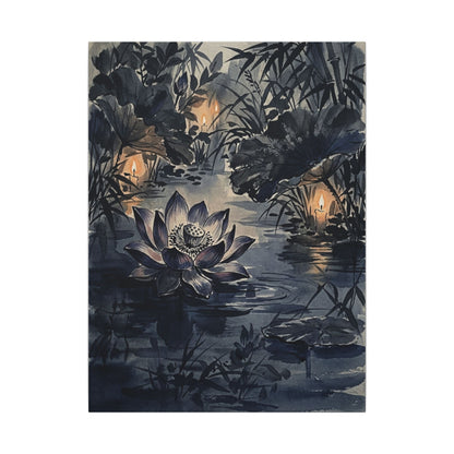 Fukinsei Lotus Flower Canvas Art - Zen Sumi E