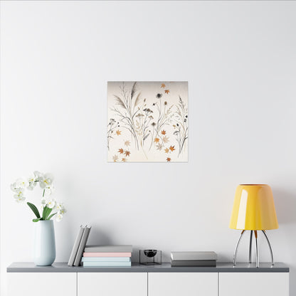 Dawn Dried Flowers Canvas Art - Japandi Kanso