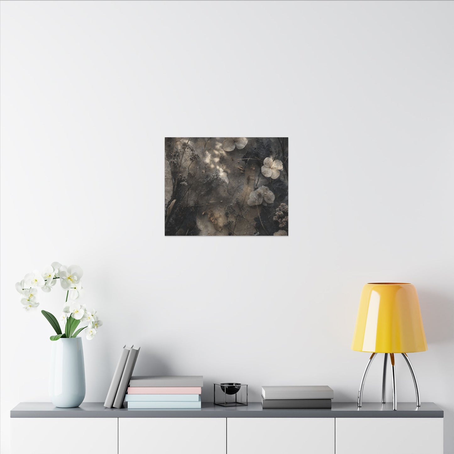 Winter Dried Flowers Texture Canvas Art | Elegant Decor