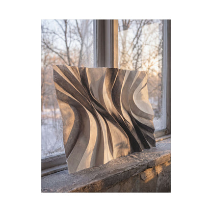 Mono No Aware Paper Fold Canvas Art - Japandi Minimal Line