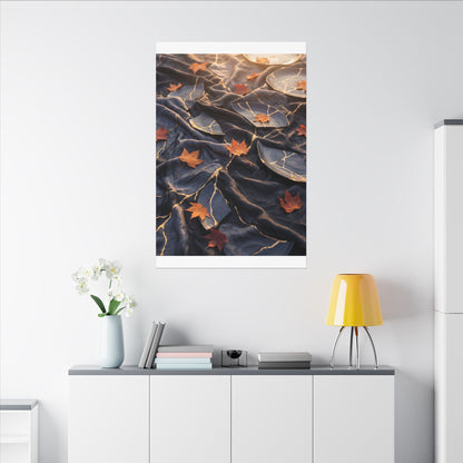 Golden Hour Silk Drape Canvas Art - Kintsugi Shibui