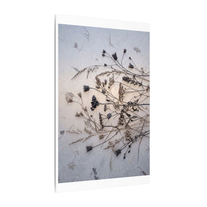 Elegant Dried Flowers Canvas Art - Japanese Pattern Japandi