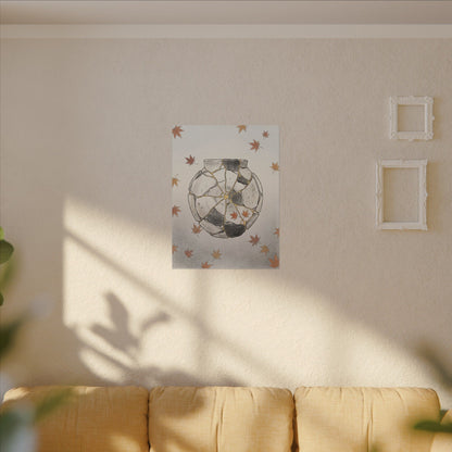 Japandi Broken Pottery in Dawn | Minimal Line Canvas Art