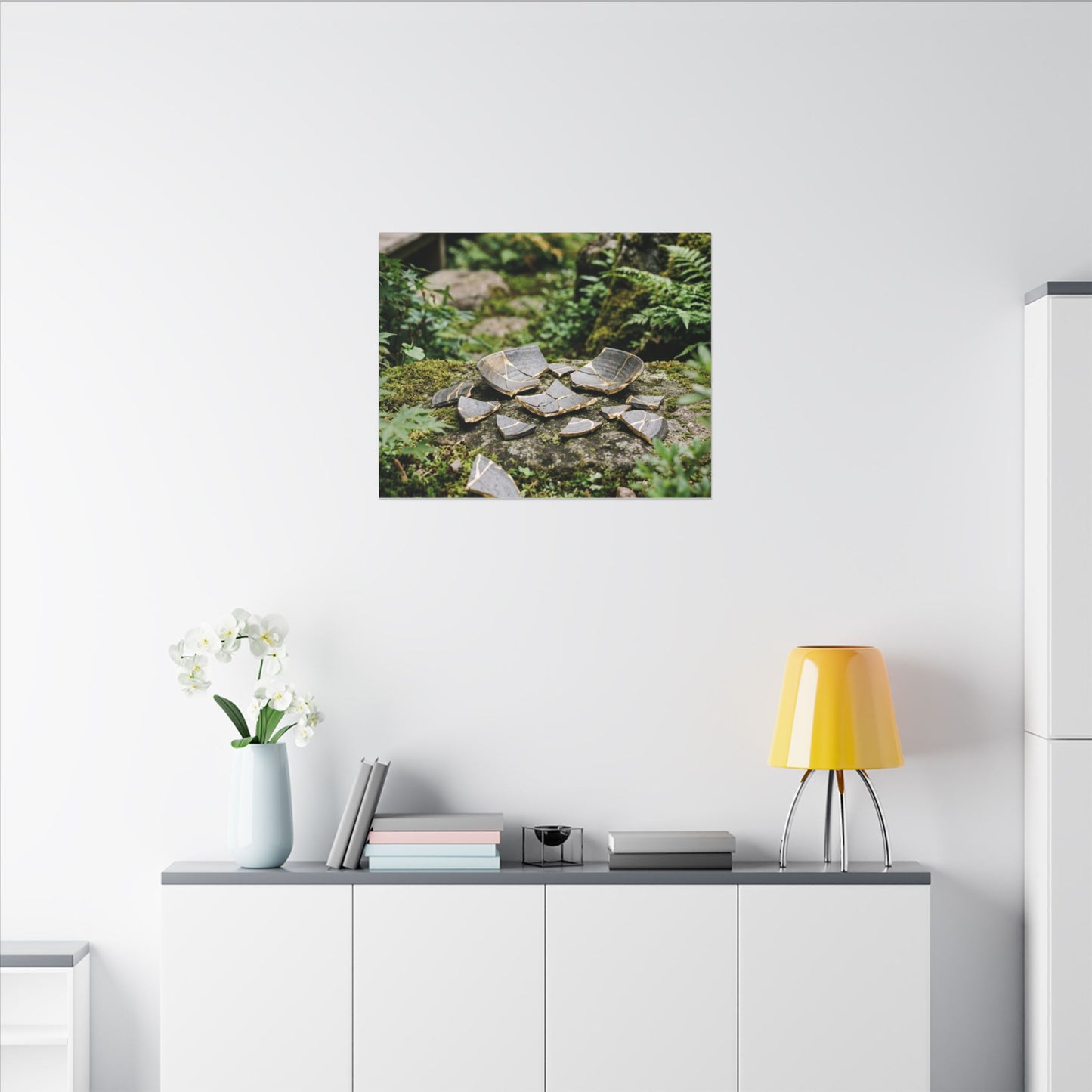 Summer Broken Pottery Gold Repair Canvas Art | Resilient Decor