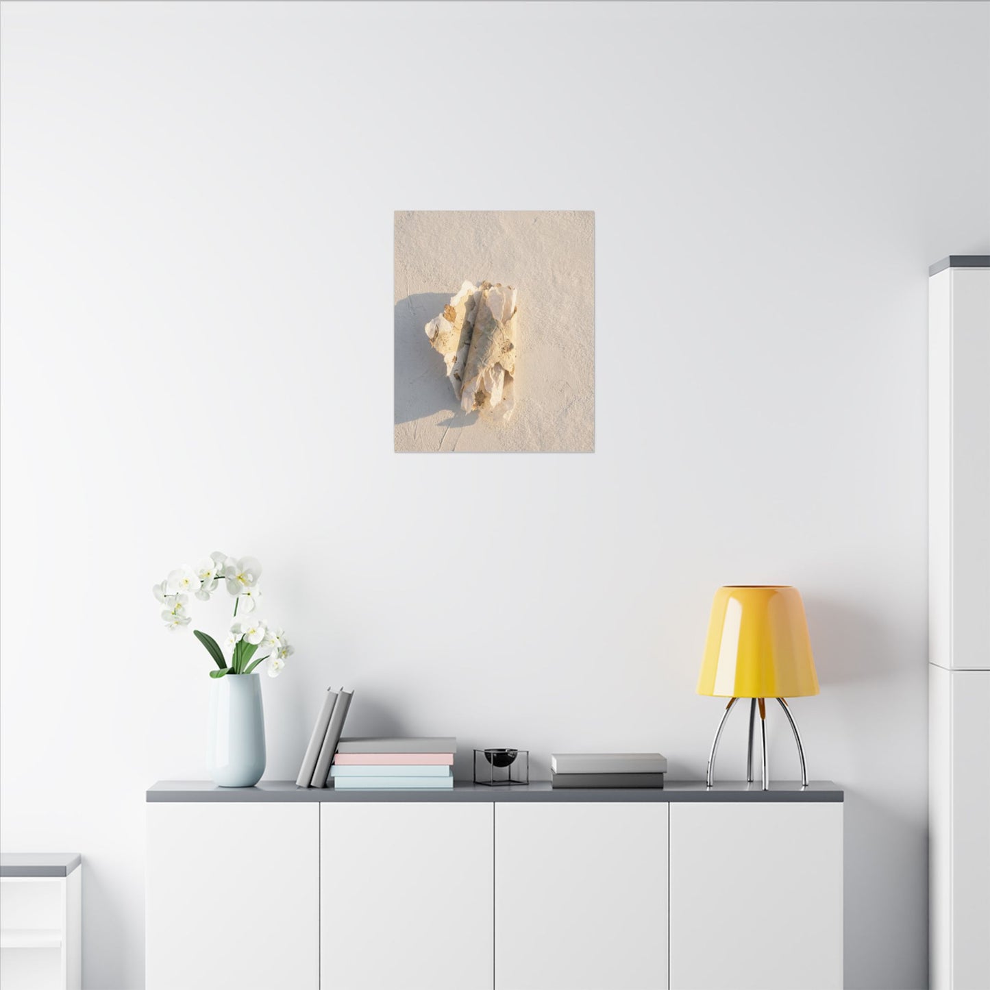 Paper Fold Canvas Art | Winter Japandi Texture Art