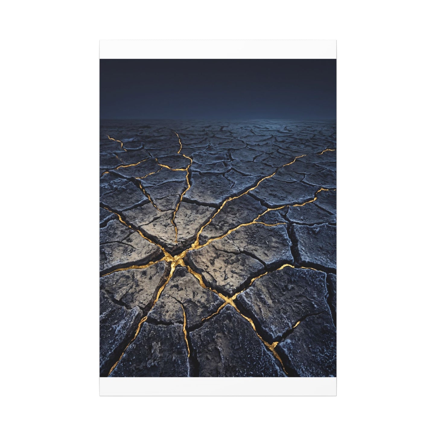 Cracked Earth Broken Beauty Canvas Art | Artful Kintsugi Art