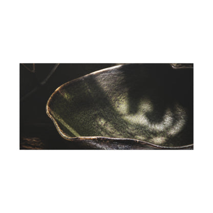 Sophisticated Ceramic Bowl Canvas Art - Dark Texture Dark Japandi