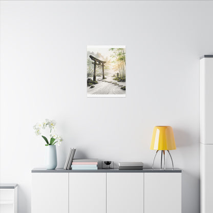 Peaceful Torii Gate Canvas Art - Karesansui Zen