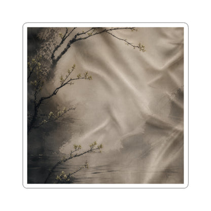 Silk Drape Sticker | Spring Japandi Japanese Pattern Art