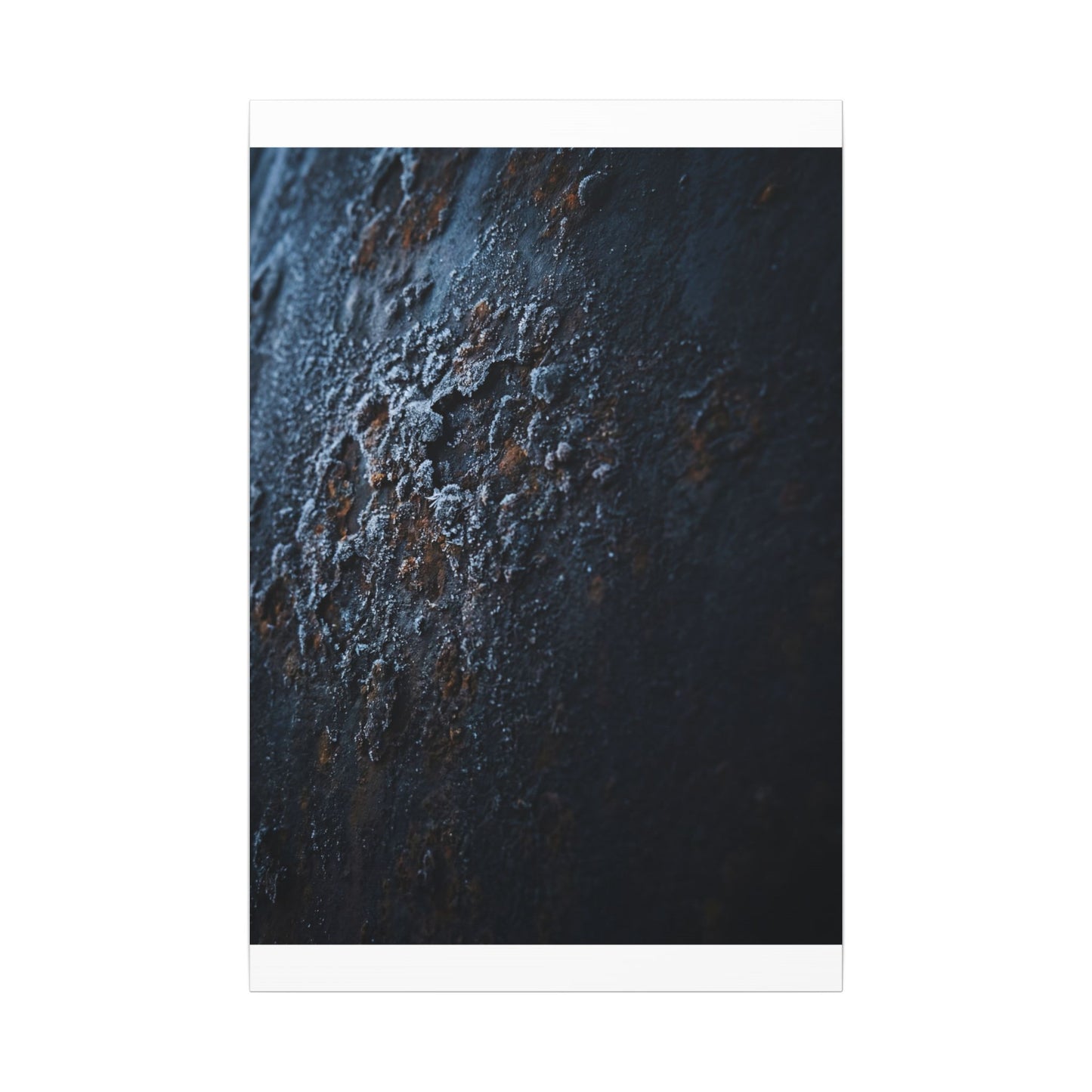 Rust Patina Canvas Art | Winter Dark Japandi Shadow Zen Art